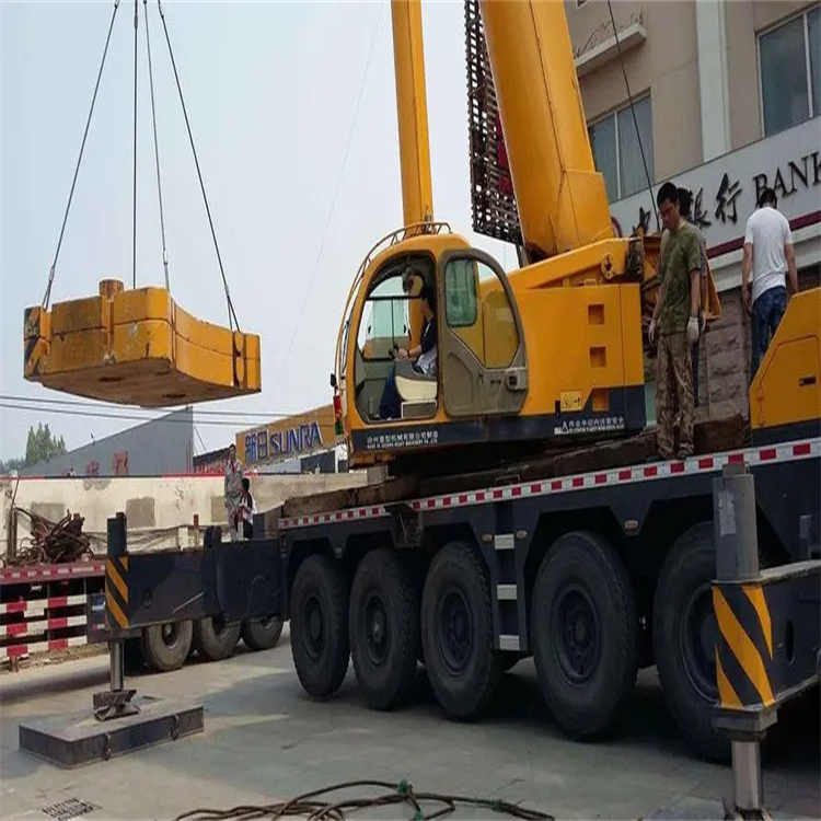 无为县当地吊车出租|机器吊装|75吨|工厂搬迁服务